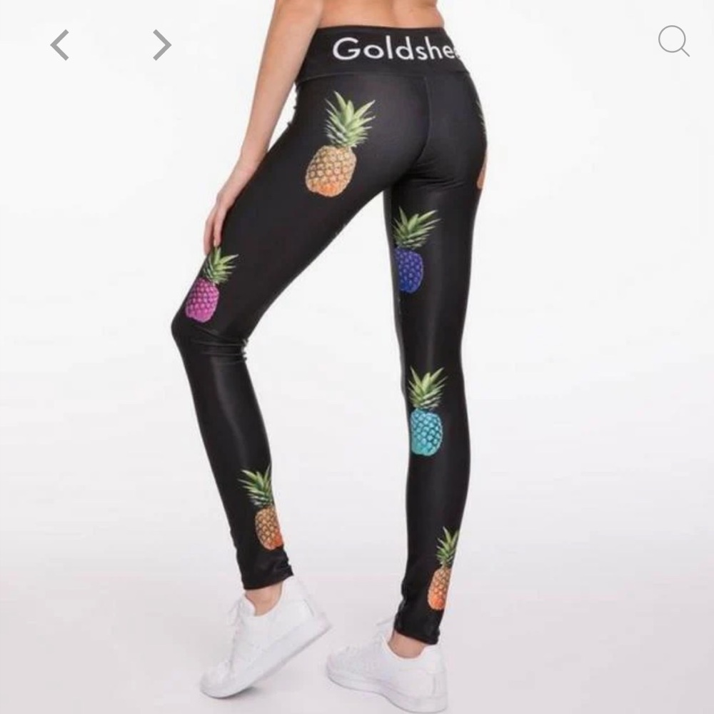 Goldsheep Rainbow Pineapple Leggings - XS